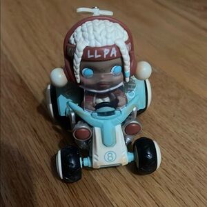 Racing Toy Car with Driver - Blue and White Skullpanda